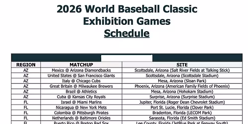 World Baseball Classic Exhibition: Detroit Tigers vs. Panama