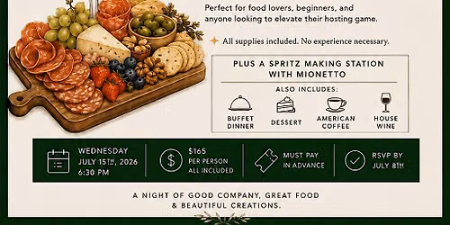 Charcuterie & Spritz Dinner Experience