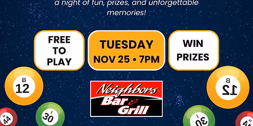 BINGO at Neighbors!