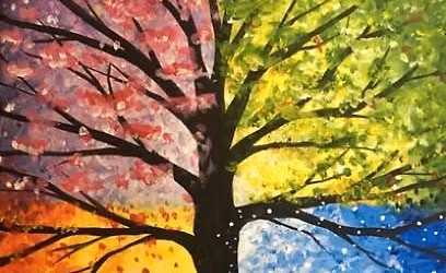 Paint Nite: Hot, Cold, Wet, and Falling