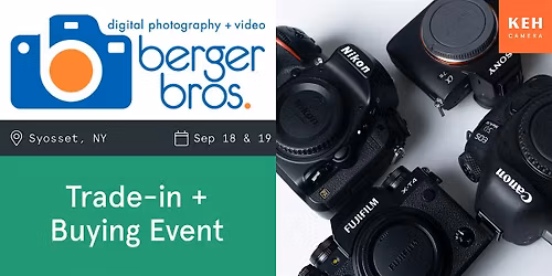 Sell your camera gear (free event-no ticket needed) at Berger Bros.