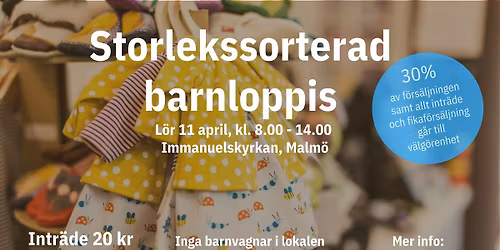 Immanuelskyrkans storlekssorterade barnloppis
