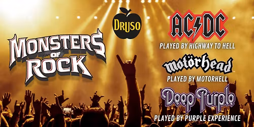 \ud83e\udd18MONSTERS OF ROCK\ud83e\udd18AC\/DC, Motorhead & Deep Purple Tribute Night at Druso BG