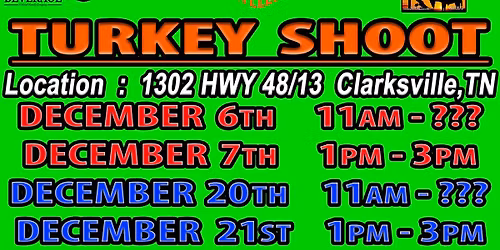 BWC Christmas Turkey Shoots
