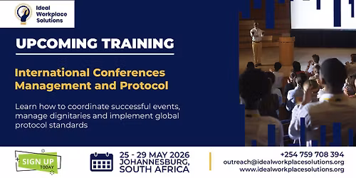 Training on International Conferences Management and Protocol