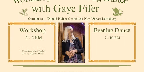 English Country Dance and Contra Dance Workshop afternoon and Contra\/English Dance evening