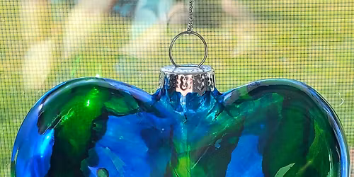 Alcohol Ink Heart Ornaments please read description!!