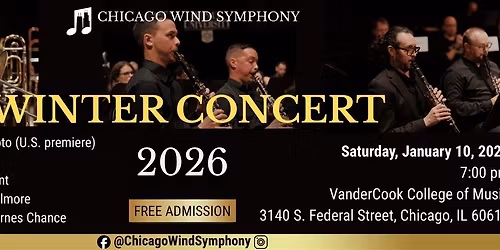 Chicago Wind Symphony January 2026 Concert