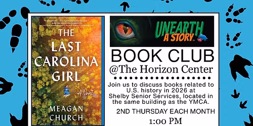 Book Club at the Horizon Center-Selection: The Last Carolina Girl by Meagan Church