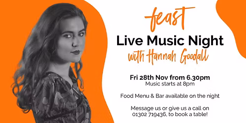 \ud83c\udfb6 Live Music Night with Hannah Goodall \ud83c\udfb6