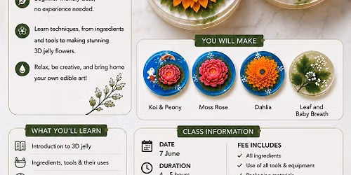 basic 3d flower jelly cake workshop 