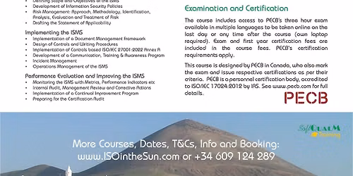 PECB ISO/IEC 27001 Information Security Management System (ISMS) Lead Implementer