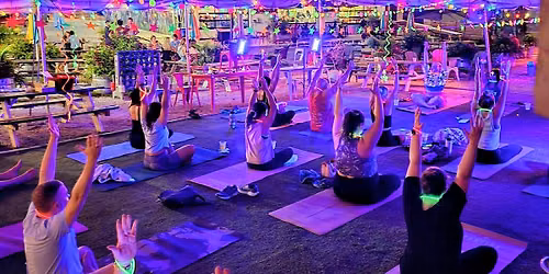 Glow Yoga at Tap Yard - but make it SPOOKY!
