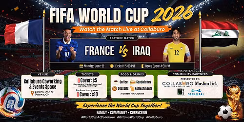 FIFA World Cup Watch Party 2026 (France VS Iraq)