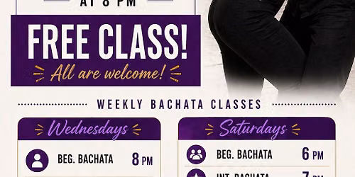 JUNE 24 FREE CLASS, BACHATA MADRID STYLE
