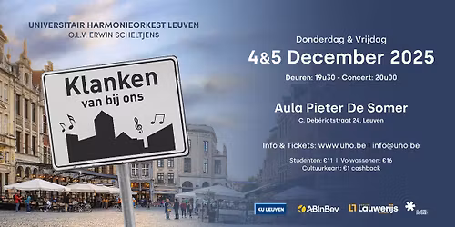 Najaarsconcerten UHO - Klanken van bij ons