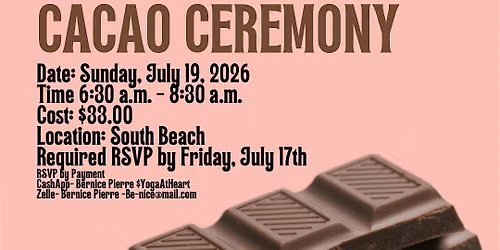 Sacred Sunrise Cacao Ceremony