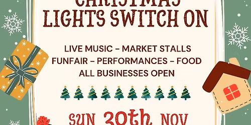 Idle Village Christmas Lights Switch On