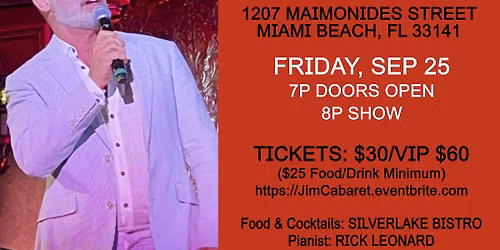 Cabaret at La Poubelle with Broadway Leading Man, JIM NEWMAN !