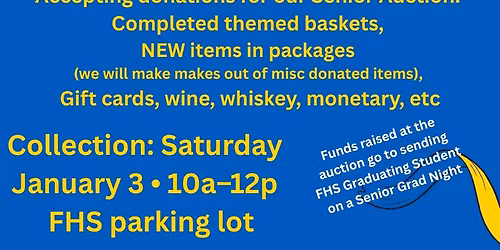 Senior Auction Donation Drive!