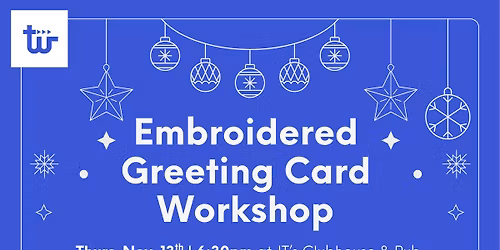 Embroidered Greeting Card Workshop - Triwood Community Association