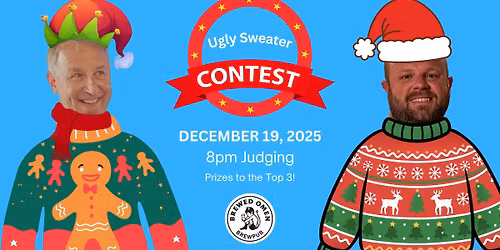 Ugly Christmas Sweater Contest at Brewed Omen