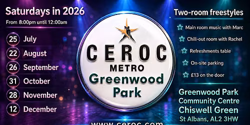 Greenwood Park Freestyle on Saturday 31 October