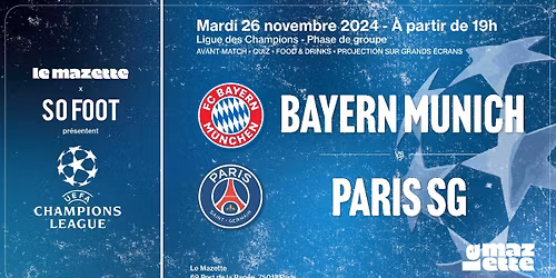 Champions League - Paris Saint Germain FC vs Bayern Munich at Parc des Princes
