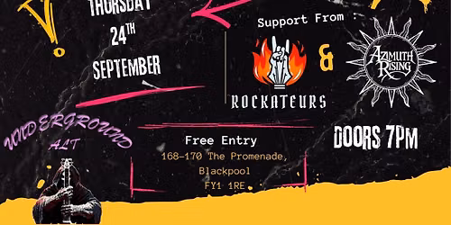 Wrex, Rockateurs and Azimuth Rising Live At Underground Alt Blackpool