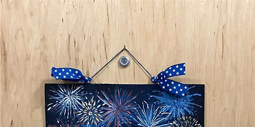 "Celebrate America" wooden sign Paint and Sip