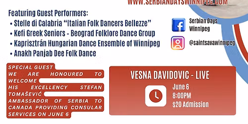 Serbian Days in Winnipeg 2026