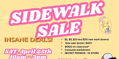 Blush & Cactus Sidewalk Spring Cleaning Sale 