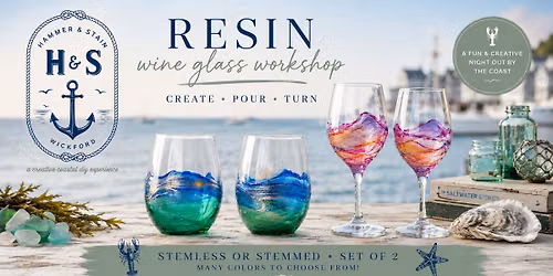 7\/18\/26 11-1pm Coastal Resin Wine Glass Workshop \ud83c\udf0a\ud83c\udf77