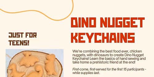 Dino Nugget Keychains for Teens