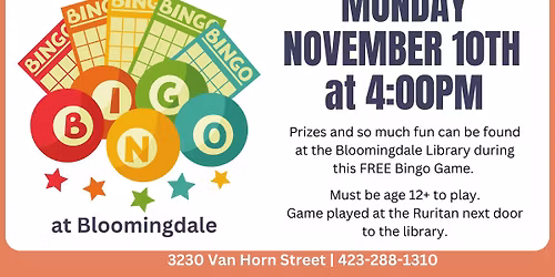 Bingo at the Bloomingdale branch library