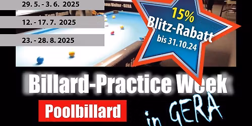 Practice-Week Poolbillard 2025 in Gera