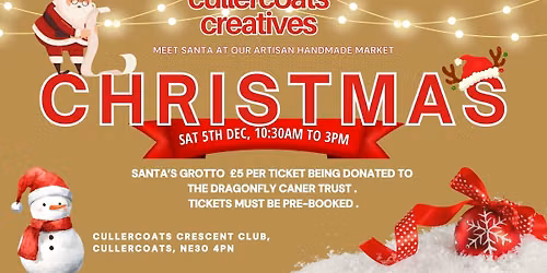 Cullercoats Creatives | CHRISTMAS MARKET Sat 5h Dec | with visit from Santa!
