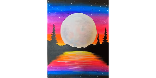 Rainbow Moon - Paint and Sip in Tyler | Classpop!\u2122