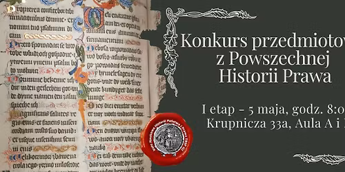 Konkurs przedmiotowy z Powszechnej Historii Prawa