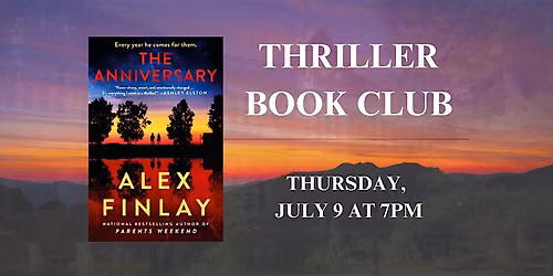 Thriller Book Club - The Anniversary by Alex Finlay