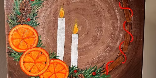 Yuletide wreath painting class!!