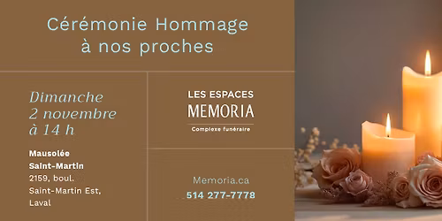C\u00e9r\u00e9monie Hommage \u00e0 nos proches \ud83d\udd6f