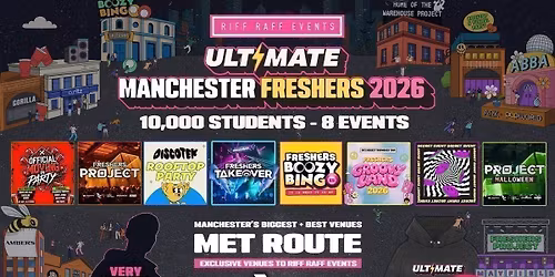 ULTIMATE RIFF RAFF FRESHERS 2026 \u26a1\ufe0f MET ROUTE - Sold out 15 Years Running! \ud83d\udc55 FREE Hoodie + Huge Artist with Every Ticket!
