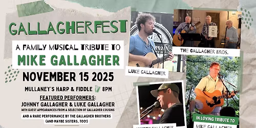 GallagherFest - A Family Musical Tribute to Mike Gallagher