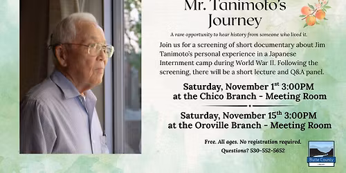 Mr. Tanimoto's Journey [Chico Branch Library]