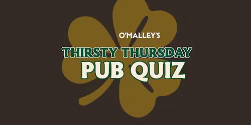 Pub Quiz every Thursday starting at 8 pm!