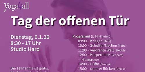 Tag der offenen T\u00fcr - Yogastudio Hard