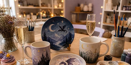 Bookish pottery painting & Prosecco - a morning with The Scarlet Scribes