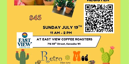 Needle Felt a Cactus - Coffee & Create -- At East View Coffee Roasters - July 19th