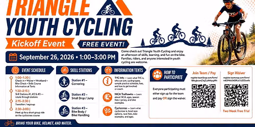 Triangle Youth Cycling KICK OFF